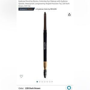 220 dark brown Eyebrow Pencil by Revlon, Colorstay Eye Makeup with Eyebrow
